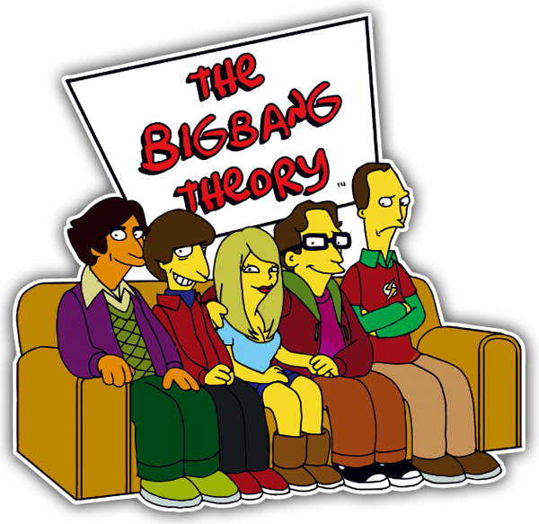 Adesivi per Auto e Moto: The Simpsons big bang theory