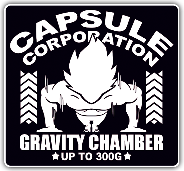 Adesivi per Auto e Moto: Vegeta facendo push-up