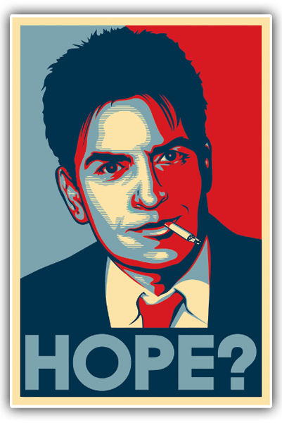Adesivi per Auto e Moto: Charlie Sheen Hope