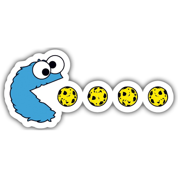 Adesivi per Auto e Moto: Pac-Man Cookie Monster