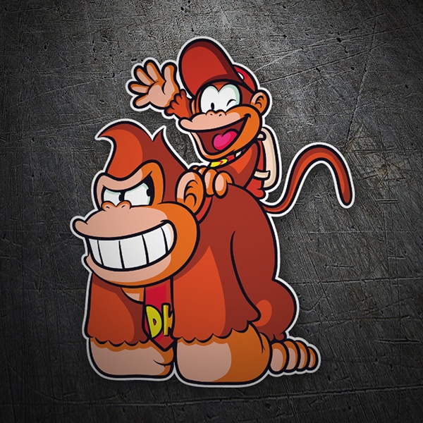 Adesivi per Auto e Moto: Donkey & Diddy Kong