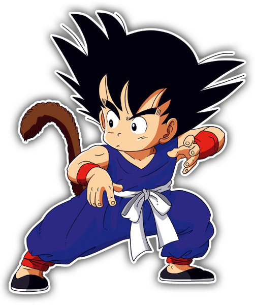 Adesivi per Auto e Moto: Goku in posizione difensiva