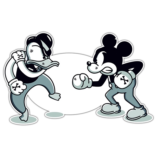 Adesivi per Auto e Moto: Donald vs Mickey