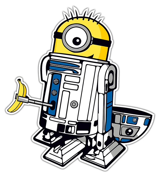 Adesivi per Auto e Moto: Minion R2D2