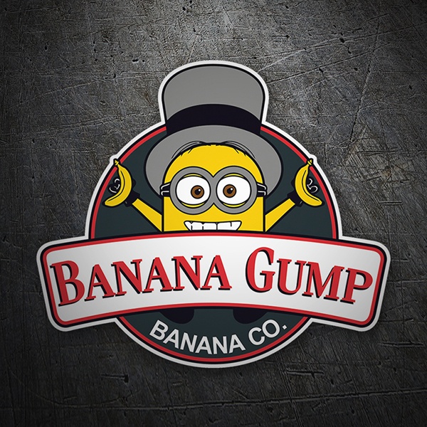 Adesivi per Auto e Moto: Minion Banana Gump