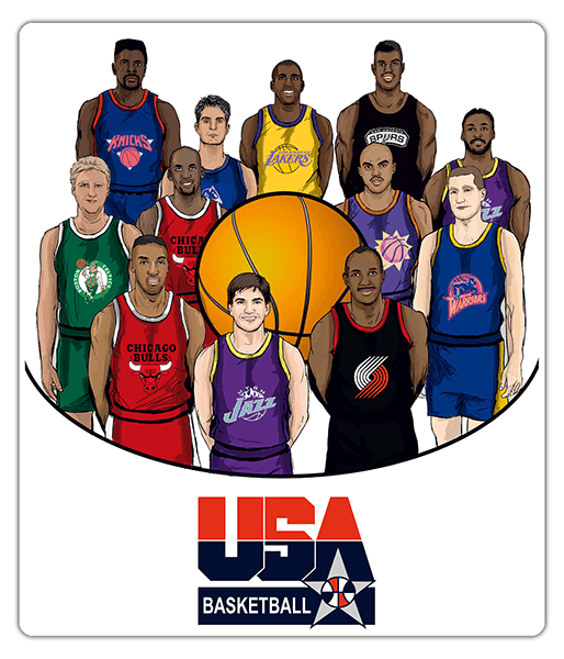Adesivi Murali: Dream team USA