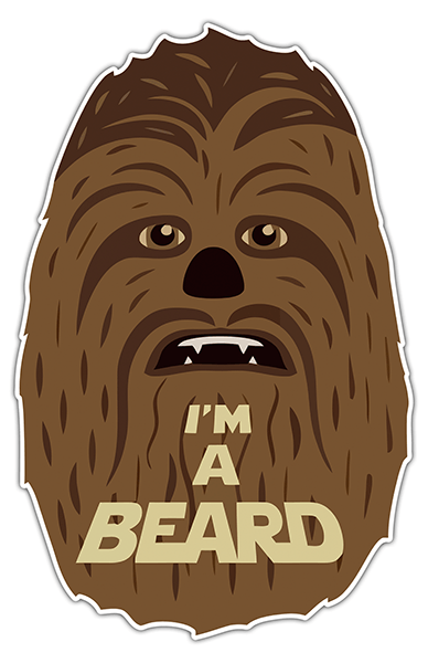 Adesivi per Auto e Moto: Chewbacca Beard