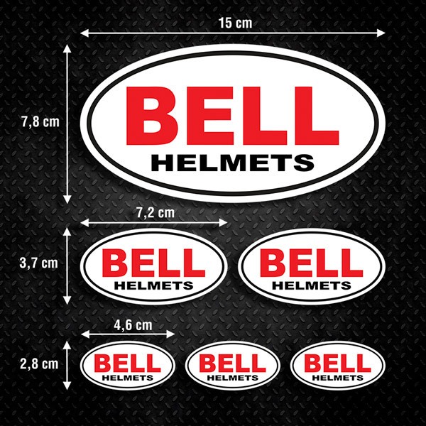 Adesivi per Auto e Moto: Set Bell Helmets