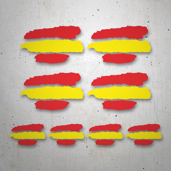 Adesivi per Auto e Moto: Bandiera Spagna Kit