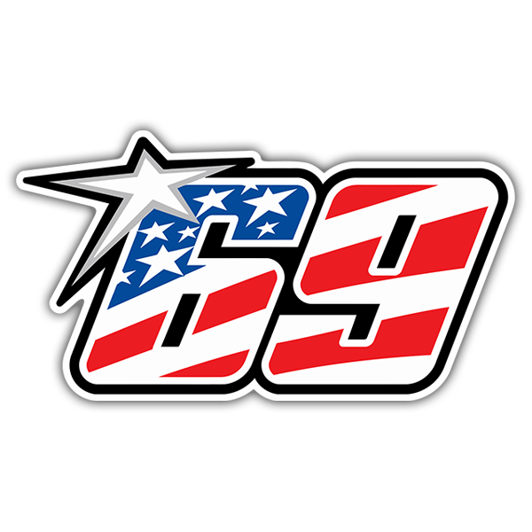 Adesivi per Auto e Moto: Nicky Hayden 69