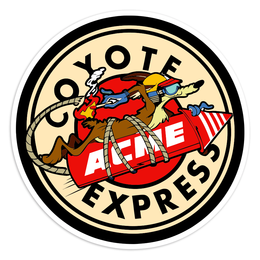 Adesivi per Auto e Moto: Coyote Express Razzo ACME