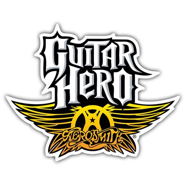 Adesivi per Auto e Moto: Guitar Hero Aerosmith