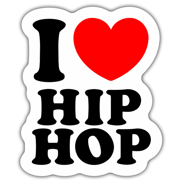 Adesivi per Auto e Moto: I Love Hip Hop