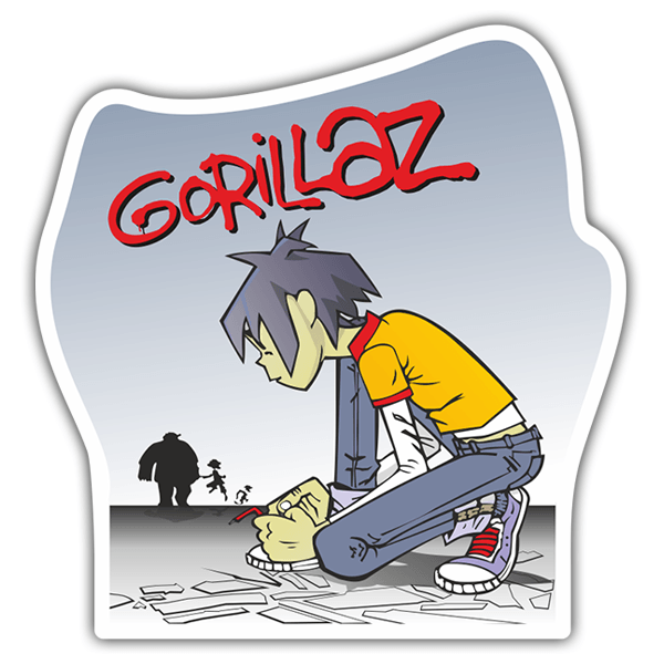 Adesivi per Auto e Moto: Gorillaz Vetro Rotto