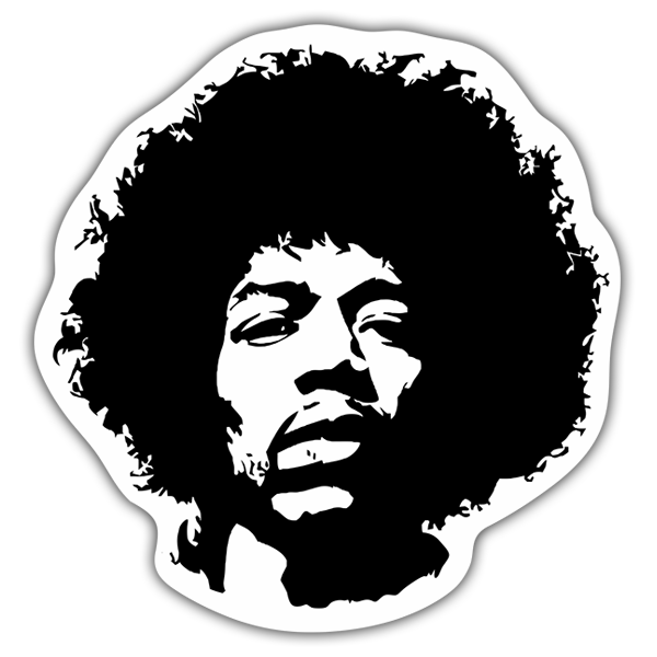 Adesivi per Auto e Moto: Jimi Hendrix Classic