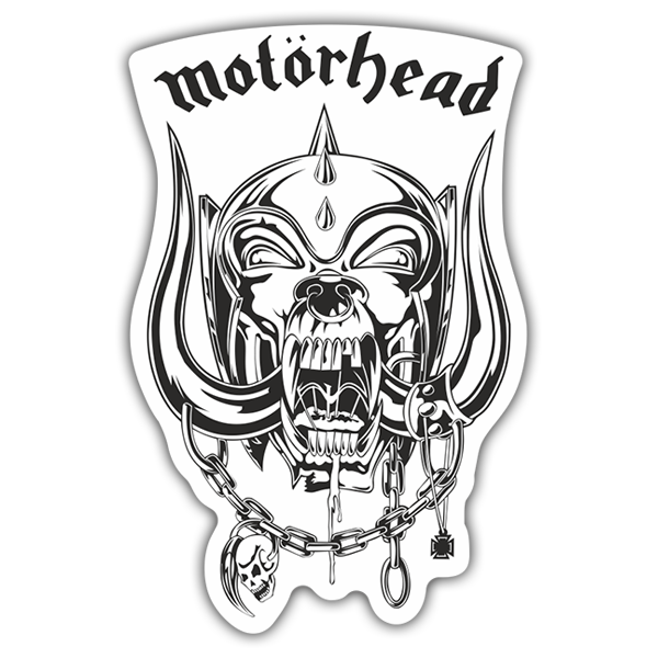 Adesivi per Auto e Moto: Motörhead - Snaggletooth Bianco