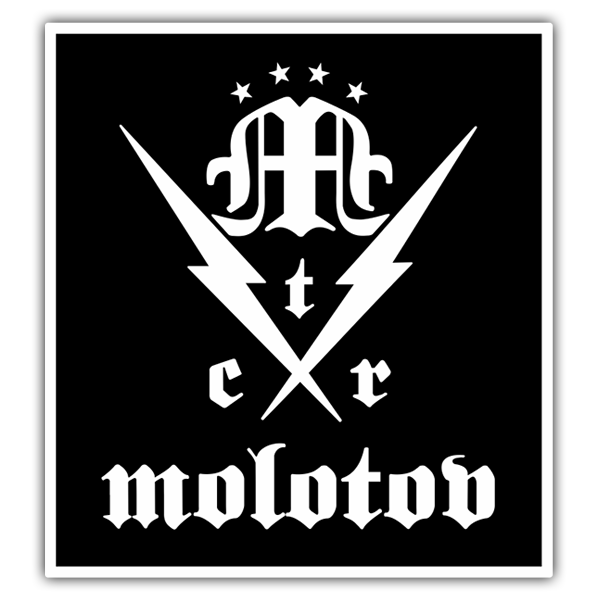 Adesivi per Auto e Moto: Molotov Emblema Nero