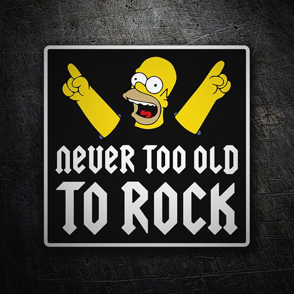 Adesivi per Auto e Moto: Homer Never too old to rock