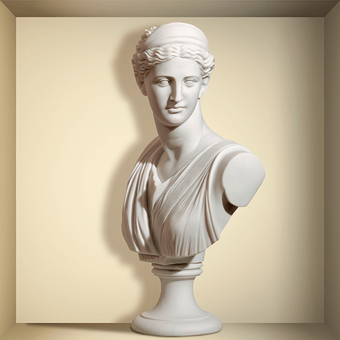 Adesivi Murali: Nicchia Antica statua di marmo