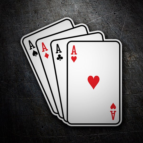 Adesivi per Auto e Moto: Poker di carte assi