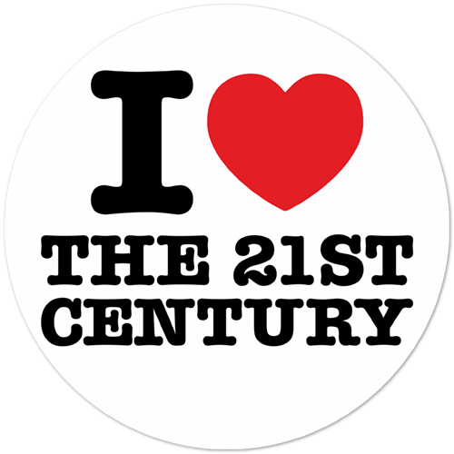 Adesivi per Auto e Moto: I love 21st Century