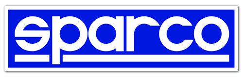 Adesivi per Auto e Moto: Sparco su sfondo blu