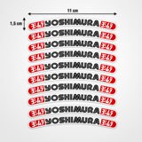 Adesivi per Auto e Moto: Yoshimura cerchio 10X 3