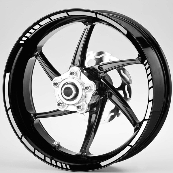Adesivi per Auto e Moto: Kit Moto GP Style adesivi ruote Strisce 10 mm.