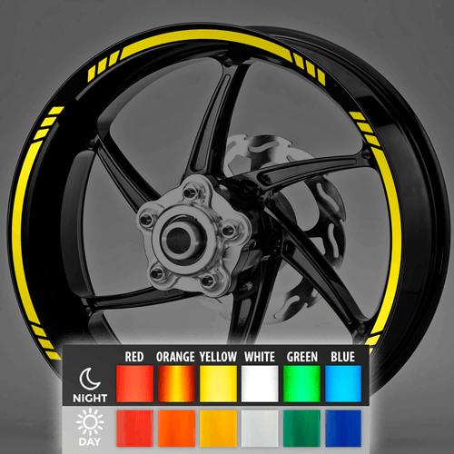 Adesivi per Auto e Moto: Kit MotoGP Style 3 adesivi ruote Strisce