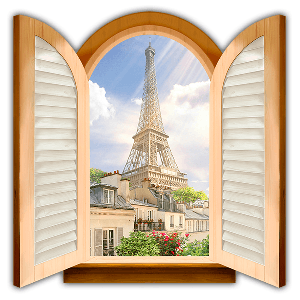 Adesivi Murali: Finestra Torre Eiffel