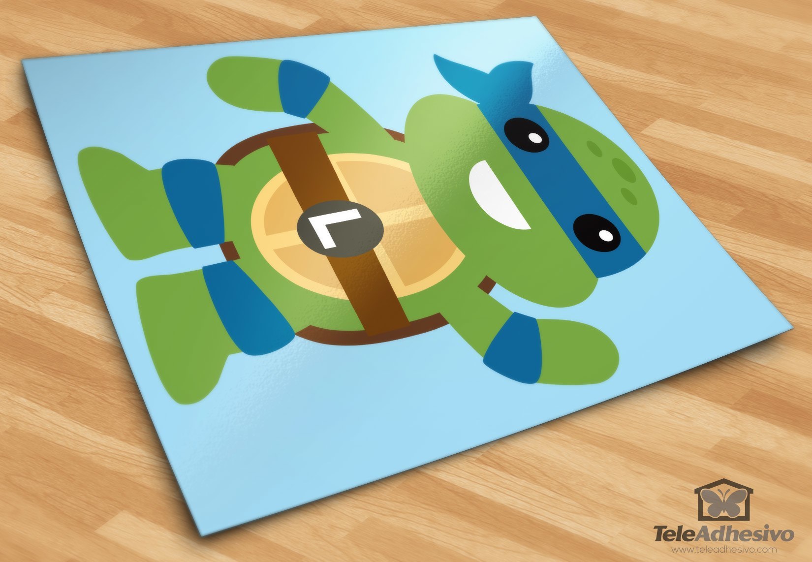 Adesivo murale bambini tartaruga ninja leonardo.