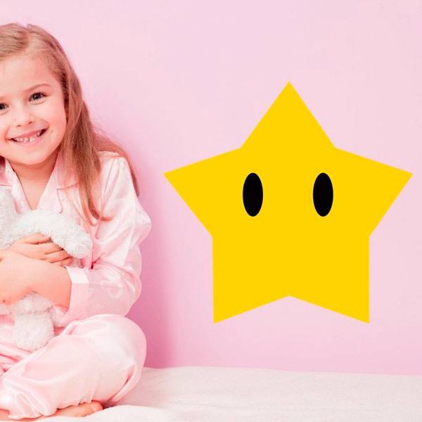 Adesivi per Bambini: Grande Stella in Mario Bros