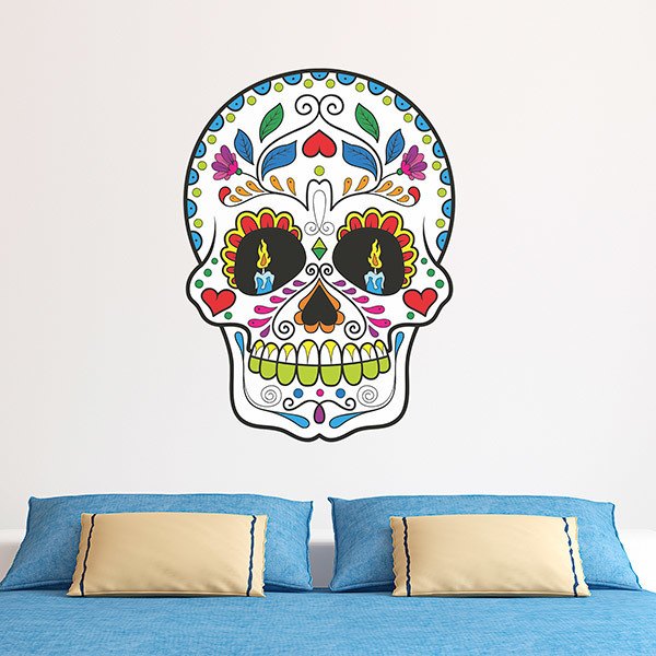 Adesivi Murali: Cranio messicano Zapata