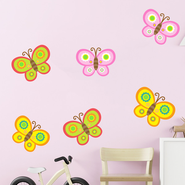 Adesivi per Bambini: Kit 6 farfalle colorate 4