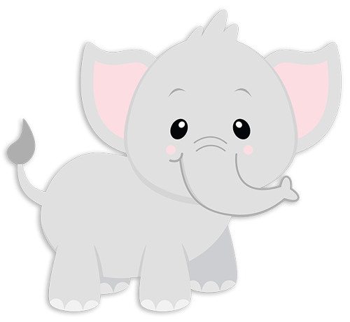 Adesivi per Bambini: Elefante felice