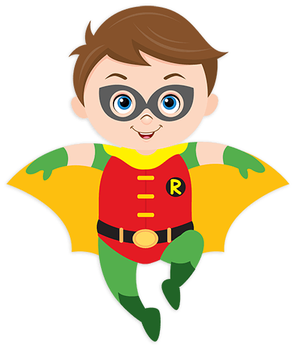 Adesivi per Bambini: Robin che vola