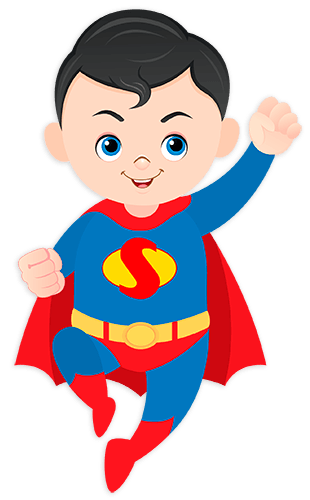 Adesivi per Bambini: Superman che vola