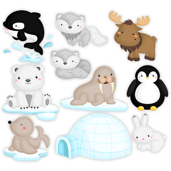 Adesivi per Bambini: Kit Animale Artico