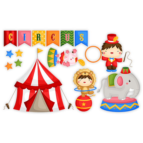 Adesivi per Bambini: Mondo Circo Kit