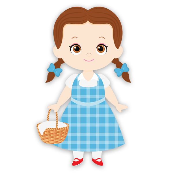 Adesivi per Bambini: Dorothy Mago di Oz paniere