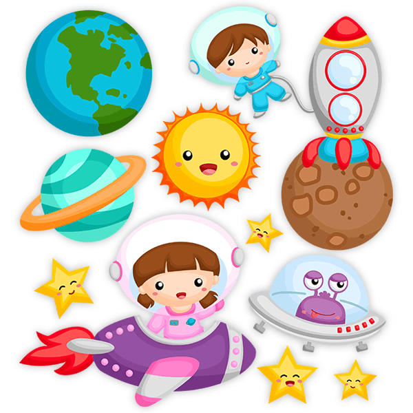 Adesivi per Bambini: Kit per esplorare l'universo