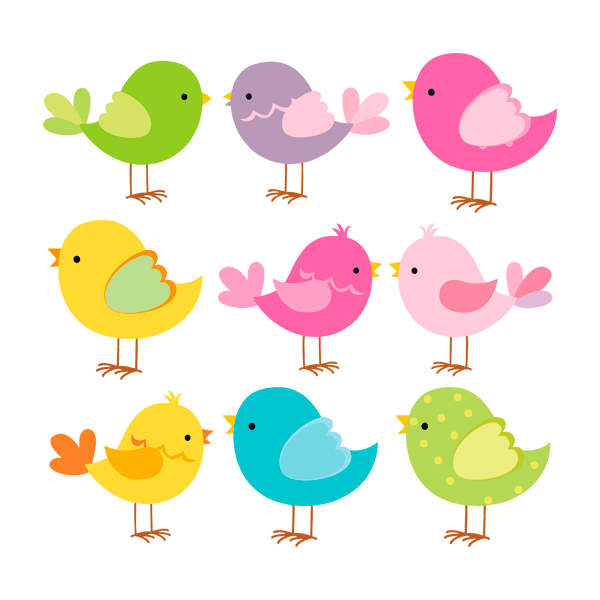 Adesivi per Bambini: Uccelli Componibili colore