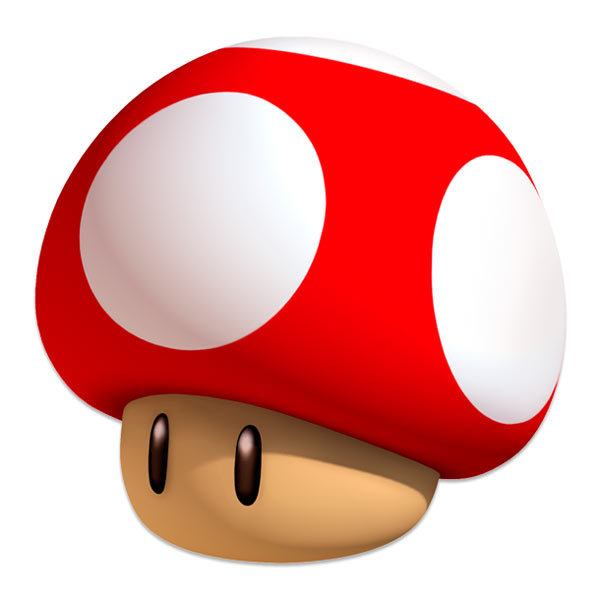 Adesivi per Bambini: Super fungo rosso di Mario Bros