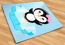 Adesivi per Bambini: Pinguino sul ghiaccio 5