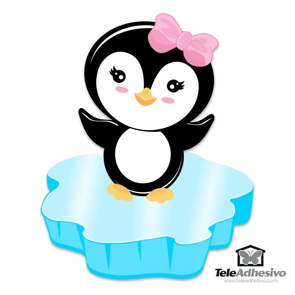 Adesivi per Bambini: Pinguino sul ghiaccio