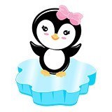 Adesivi per Bambini: Pinguino sul ghiaccio 6