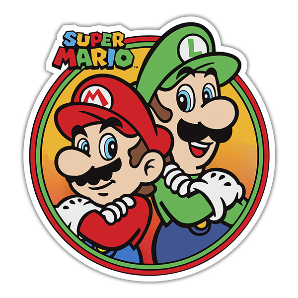 Adesivi per Auto e Moto: Super Mario y Luigi