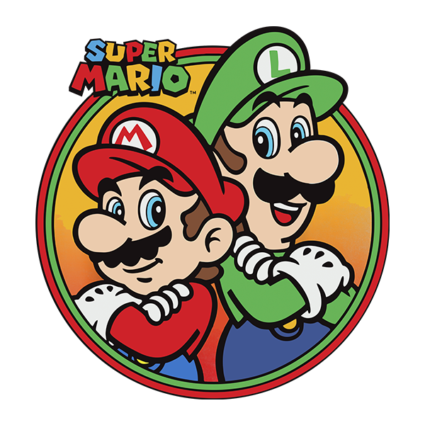 Adesivi per Bambini: Mario e Luigi Squadra Bros