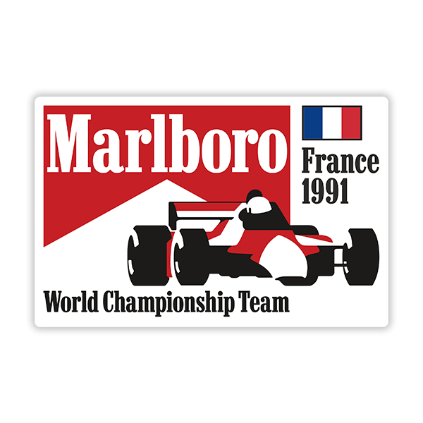 Adesivi per Auto e Moto: Marlboro France 1991