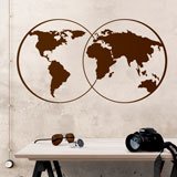 Adesivi Murali: Circoli della Mappa del Mondo 2